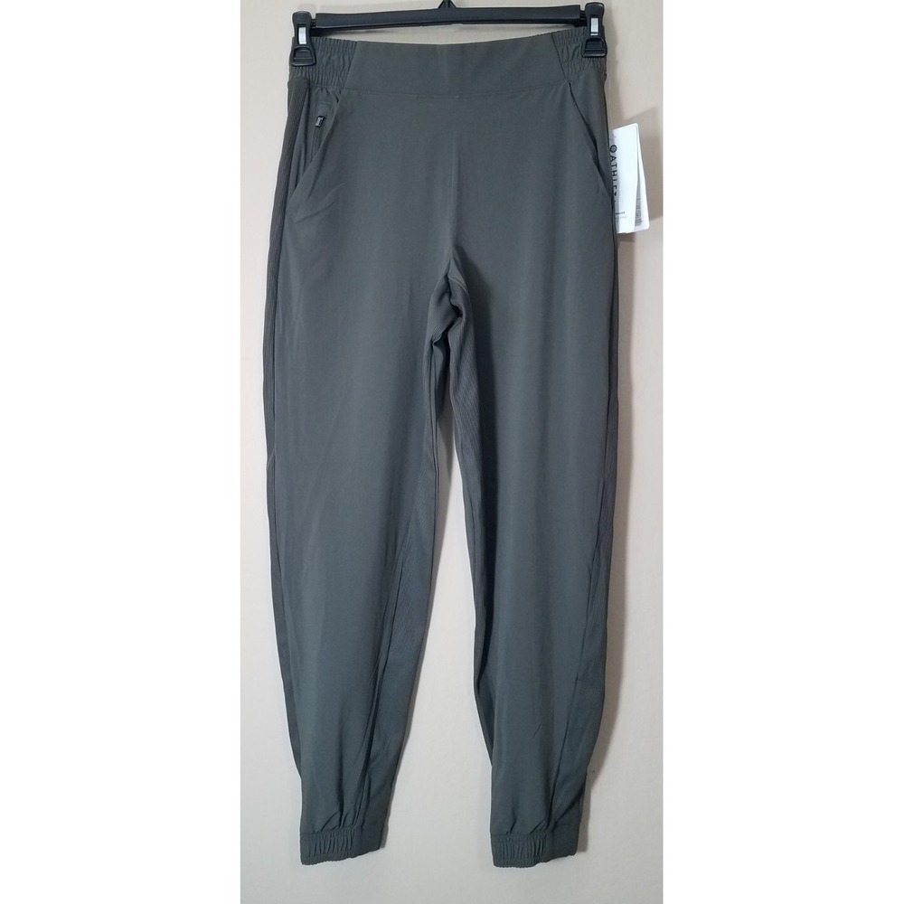 Athleta Textured Brooklyn Jogger‎ Women sz 4 Mountain Olive Green Stretch NEW